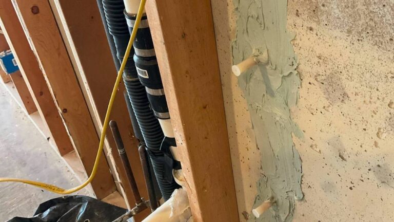 Foundation Crack injected for waterproofing